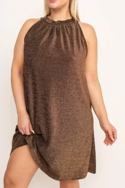 Złota Sukienka błyszcząca RISHA