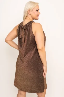 Złota Sukienka błyszcząca RISHA