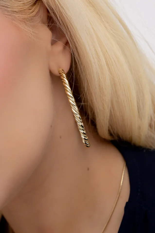 Złote Kolczyki TUZENO